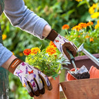 Leather-Gardening-Gloves for Women,Thorn-Proof Work-Gloves for Weeding,Digging,Planting,Pruning Yard garden Gloves