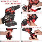 MUTUACTOR Magnetic Tool Holder - Heavy Duty, Quick Response, for Cordless Drills, Impact Wrenches, Screws, Bits, Nails & Hardware (1 Set)