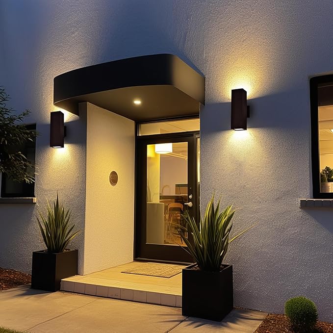 Dusk to Dawn Outdoor Wall Light,Patio Wall Light Fixture, Oil Bronze Porch Lights Outdoor Wall, Anti Rust Waterproof Outside Wall Sconces for Garage, Balcony, Entrance - ETL