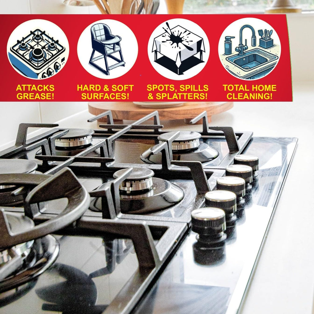 Multi-Surface Kitchen Cleaner Spray for Stovetops, Stainless Steel, Granite and More Surfaces, 32oz