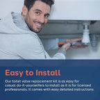 PlumbCraft Anti-Siphon Toilet Fill Valve Assembly, Toilet Fill Valve Replacement Kit for Most Toilets, Ideal Toilet Accessory for Toilet Repair, DIY Pump and Plumbing Equipment