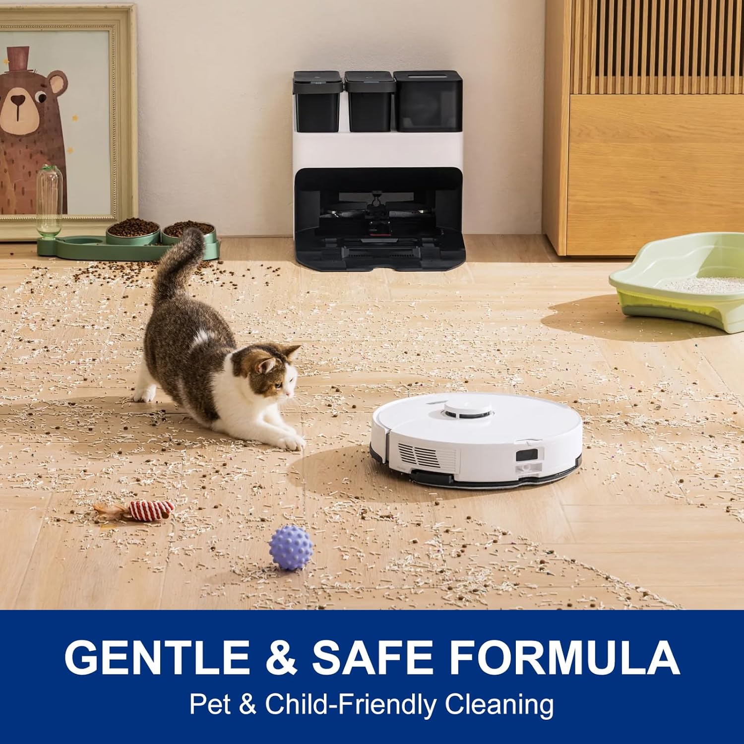 Gardenia Scent Floor Cleaning Solution Compatible With Roborock Robot Vacuum And Mop Cleaner， Deep Cleans For Multiple Hard Floors, Suitable With All Robot Vacuums With Mopping (2)