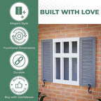 Renovators Supply Black Shutter Dog Holders 6.5 Inches Long Antique Decorative S Style Solid Aluminium Black Rust Resistant Powder Coated External Shutter Tieback Hardware Including Mounting Screws