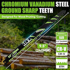 9.5-Inch Wood Pruning Reciprocating Saw Blade Set with Storage Box, 6-Piece Pruner Saw Blades with 5 TPI CR-V Steel for Tree Trimming Wood Cutting