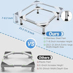 SEISSO Mini Fridge Stand Adjust Height 7"-8.2"-Large Adjustable Washing Machine Stand with 4 Adjutable Feet, Load Capacity 770LB. Refrigerator Stand, Washer and Dryer Pedestals Stand for Home Appliance Width 23"-32"