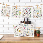 Dragonfly Swedish Dishcloths for Kitchen, 6 Pack Vintage Wildflower Reusable Paper Hand Dishing Towels Housewarming Gifts, Absorbent Dish Rags Decoration for Home Cooking Cleaning