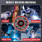 AWT MIG Welder, 200Amp 8 in 1 Gas MIG/Gasless Flux Core MIG/Stick/Lift TIG/Spot Welding/Spool Gun Aluminum MIG Welder, 110/220V Dual Voltage, Multi-Process Welding Machine With LED Digital Display