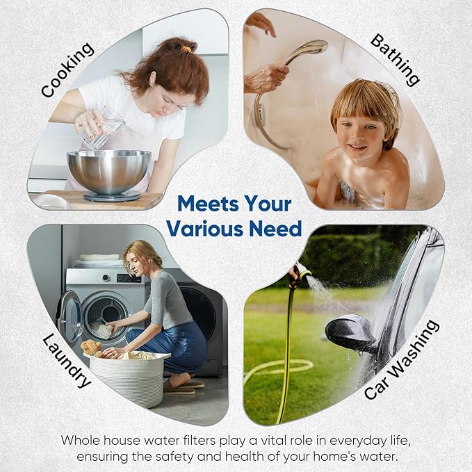 PUREPLUS Coconut Shell Water Filter Cartridge | Activated Carbon Block CTO | Universal Whole House 5 Micron 10 inch Cartridge | Compatible with WFHDC8001, CB-BB-10, EPM, EP-BB, 3Pack