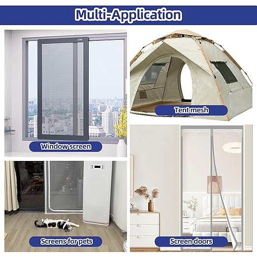 KING MOUNTAIN Black Window Screen Repair Tape,3inX40FT Heavy Duty Screen Repair Kit for Window Screen and Screen Door Tears Holes,Strong Adhesive & Waterproof Window Screen Patch