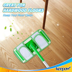 Reusable Pads Compatible with Swiffer Sweeper Mops - Washable Microfiber Mop Pad Refills - 12 Inch Floor Cleaning Mop Head Pads Work Wet and Dry - 5 Pack