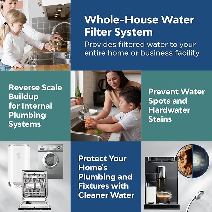 Applied Membranes Inc. Water Descaler for Tankless Water Heater and Whole-House Scale Protection