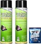 Nu-Calgon 4171-75 Evap Foam No Rinse Evaporator Coil Cleaner 2 Pack, Lemon Scented, 18 oz Aerosol Can With Great Wipes