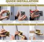 Mega Handles Prime Privacy Lever Door Handle for Hallway, Closet and Bathroom, Keyless Design Door Levers, Fits All Standard Door Sizes, Covered Screws Included - Satin Brass (1 Pack), 4.29"