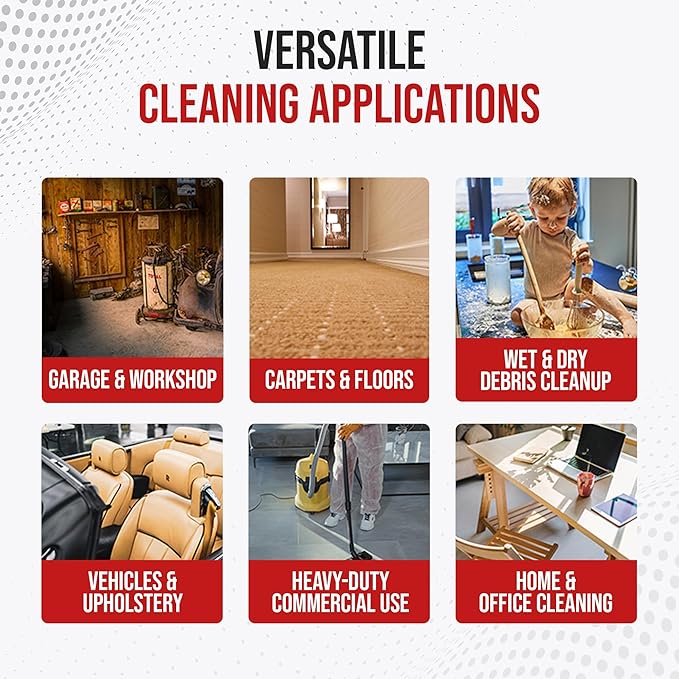 MP Maresh Products Vacuum Hose Replacement Compatible with Shop Vac Style Wet Dry Vacuum Cleaner - Crushproof Dust Collection Hose for Industrial and Commercial Use with Suction Control - 10' x 1-1/4"