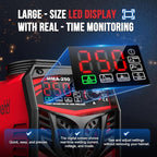 250Amp Stick Welder 110V/220V Dual Voltage, with LED Display ARC Welding Machine w/Hot Start, IGBT Inverter, Portable Welder with Complete Kit (10 Rods, Clamps, Gloves), Anti-Stick for Home/Diy/Farm