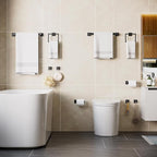 10-Piece Bathroom Hardware Accessories Set, 23.6 Inch SUS304 Stainless Steel Towel Bar Set, Wall Mounted Bathroom Towel Holders, Towel Hooks with Toilet Paper Holder