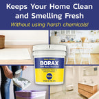 Raw Borax (10 lbs) - 100% Pure, Unscented, Multi-Purpose Cleaner & Detergent Booster - Natural Household Cleaner and Stain Remover - Made in the USA