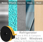 Weather Stripping Door Seal Strip, Strong Adhesive Doors and Windows Insulation Soundproof Weatherproof Foam Tape for Sliding Door, Front Door Frame, Window, Lightproof(3/4 In x 3/4 In x 13Ft)