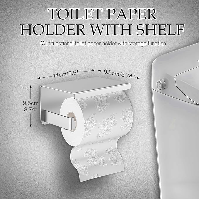 10-Pieces Brushed Nickel Bathroom Hardware Accessories Set,23.6 Inch Towel Bar Set,Stainless Steel Bathroom Hardware Set Towel Holder Set for Bathroom,Wall-Mounted Bathroom Accessories Kit