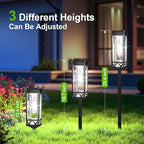 KOOPER Taller Solar Pathway Lights Outdoor, 6 Pack Upgraded Brighter Solar Garden Lights Solar Powered, Up to 15 Hours Outdoor Solar Lights for Yard Landscape Path Walkway Driveway （Cool White）