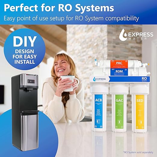 Express Water Water Dispenser for 5 Gallon Bottle Bottom Loading or Direct Point of Use - 3 or 5 Gallon Water Dispenser Hot, Cold, Room Temp - Water Cooler 5 Gallon Smudge Resistant Stainless Steel