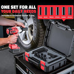 Cordless Impact Wrench 1/2 inch for Milwaukee 18V Battery: 1700FT-LBS High Torque Impact Wrench Heavy Duty Tool with 6 Sockets- Brushless Electric Impact Gun Includes LED Work Light - Bare Tool Only