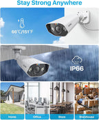 ZOSI 4K 8CH Spotlight PoE Security Camera System with 2TB HDD,4pcs 5MP Outdoor PoE IP Cameras,Smart Human Detection,2 Way Audio,Color Night Vision,8 Ports 16CH 8MP NVR for Home 24/7 Recording