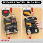 DaierTek 50 Amp Circuit Breaker 2-Pack with Transparent Cover Waterproof Marine Circuit Breaker 12V - 48V Resettable Inline Fuse Switch, 12 Volt 50A Breaker for Boat Trolling Motor Car Automotive