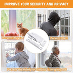 4 Pack Windows Sash Lock-Sliding Window Sash Locks for Single-Hung and Double-Hung Windows-White Cam Sash Locks for Vertical and Horizontal Sliding Windows