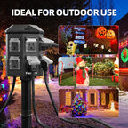 Outdoor Power Stake, 50 Feet Extension Cord Waterproof, Independently Remote Control 3 Sets of Outlets, 6 Grounded Outlets for Garden, Patio, Outdoor Decor, ETL Listed