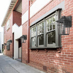 Darkaway Outdoor Sconce Lights Wall Light Fixtures, Front Porch Light Outdoor Wall Anti-Rust Waterproof Aluminum with Glass Exterior Light Fixture for Patio, Yard, Doorway, Garage(1 Pack, Black)