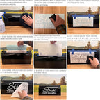 VWAQ Mailbox Address Decal Set of 2 - Insert Street Name & Address Personalized Decals CMB7 (Black, 12"W X 4"H)