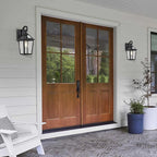 Colonial Outdoor Light Fixture Wall Mount, Exterior Light Fixture Wall Sconces with Clear Glass for Front Porch, Waterproof Outdoor Wall Lantern in Black Finish for House, Doorway, Garage, Patio