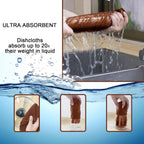 kimteny 13x28 Inches Kitchen Cloth Dish Towels, 400 GSM Premium Dishcloths, Super Absorbent Coral Velvet Microfiber Cleaning Cloths, Fast Drying Rags for Washing Dishes (8 Pack, Brown)