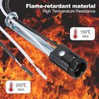 PATIKIL Candelabra Base Lamp Holder Light Socket, 10pcs UL Listed Keyless E12 Bulb Socket with 9.8" Wire Leads for E12 Incandescent LED Light Bulbs, 3.7" Tall