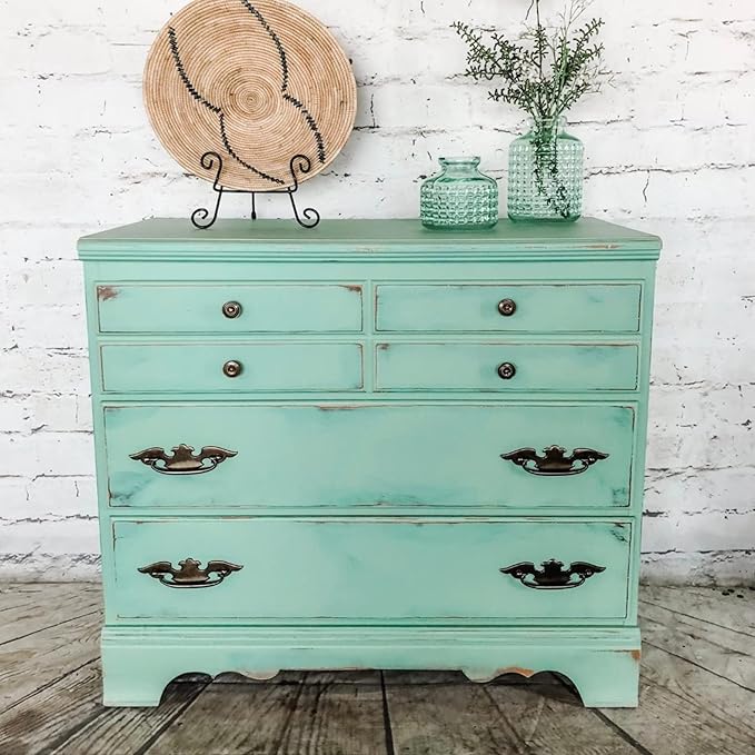 Dixie Belle Paint Company Chalk Finish Furniture Paint - Mint Julep (32oz) - Matte Mint Green Chic Chalk Mineral DIY Furniture Paint