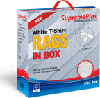 Premium White T-Shirt Cleaning Rags (5 lbs. Compressed Box - Pack of 8) – White Cotton Cloths for Cleaning, Staining, Painting, Oil, Grease & Dust Removal