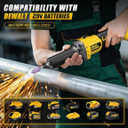 Cordless Die Grinder for Dewalt 20V MAX Battery (No Battery), Braking Die Grinder with 6 Variable Speed Up to 26000 RPM, Great for Metal/Wood Grinding, Cut Sanding, Artwork Carving (Tool Only)