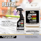 Flitz Calcium, Rust, & Lime Remover - 16oz Bottle of USA-Made Limescale Remover for Toilets, Showers, and More - Powerful Spray that Instantly Eliminates Tarnish, Grease, and Other Grime (3 Pack)
