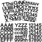 Outus 8 Sheets Vinyl Letter Stickers Self Adhesive Mailbox Numbers Alphabet Stickers Stick on Letters for Christmas Stockings Scrapbook Bulletin Board School Business(3 Inch,Black)