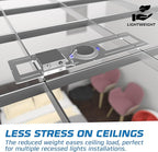 OHLECTRIC 48 Pack – New Construction Mounting Plate for 6 Inch LED Downlight – Slim Steel Rough in Plate/Bracket – Made of Galvanized Steel Recessed LED Light Plate -Slim Light Kit Bracket