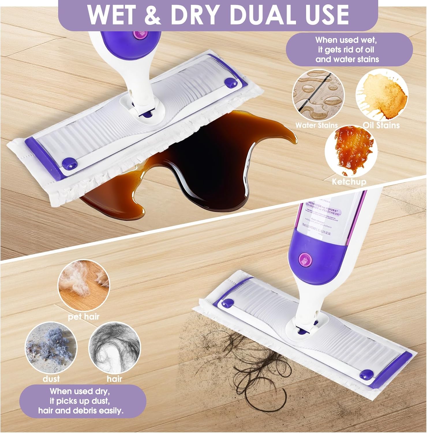 30 Pack Disposable Power Mop Refill Pads Compatible with Swiffer Power Mop, Replacement Mopping Pads for Swiffer Multi-Surface & Wood Powermop Refills, Wet Pads Refill for Floor Cleaning,Unscented