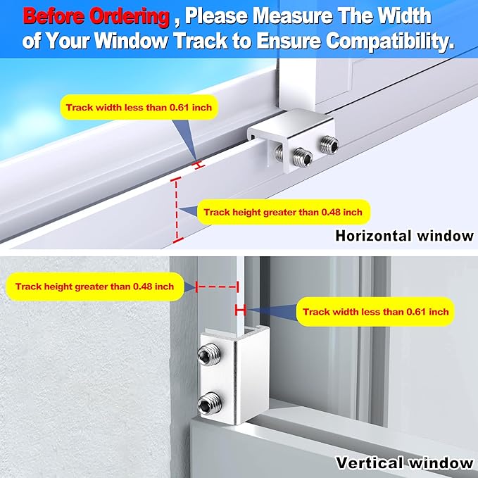 Sliding Window Locks (12 Sets), Secure Window Lock with Key, Window Locks for Up and Down Windows & Horizontal Sliding Windows, Adjustable Window Lock, Sturdy and Durable, Does Not Deform.