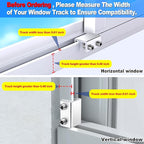 Sliding Window Locks (2 Sets), Secure Window Lock with Key, Window Locks for Up and Down Windows & Horizontal Sliding Windows, Adjustable Window Lock, Sturdy and Durable, Does Not Deform.