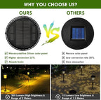 Solar Pathway Lights Super Bright 200 lumens with 2-in-1 Warm White and Daylight Modes, Solar Lights Outdoor Waterproof for Yard, Path, Sidewalk, Driveway or Walk Way Light(2 Pack)