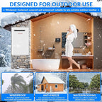 Propane Tankless Water Heater Outdoor,5.26GPM 20L Outdoor,Instant Hot Propane Gas Water Heater with Fahrenheit Digital Display,Multi-Protection