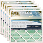 Cabana Filters 6-Pack 18x18x1 MERV 13 AC Furnace Air Filter for Home and Office - Indoor HVAC System Filtration Replacement, Captures Unwanted Particles