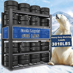 REIBII 3010LBS Storage Shelves 72" H Garage Shelving Heavy Duty Metal Shelving 5 Tier Adjustable Metal Shelves for Storage for Kitchen Pantry Warehouse Basement 72" H x 35.5" W x 16" D, 4 Pack