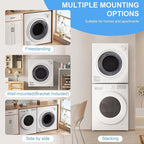 Elevon 1500W Portable Clothes Dryer, 3.5 cu.ft Electric Drying Machine for Laundry with Steel Tub for Apartment, Dorms, Compact Dryer for Small Space, Black/White