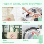 Kitchen Cleaner Spray, All Purpose Cleaner Kit, StoveTop Cleaner, Multi Purpose Cleaner Degreaser Tablets for Multi-Surfaces, Kitchen, Countertops, Ovens, Fresh Lime Scent, No-rinse Formula,192oz